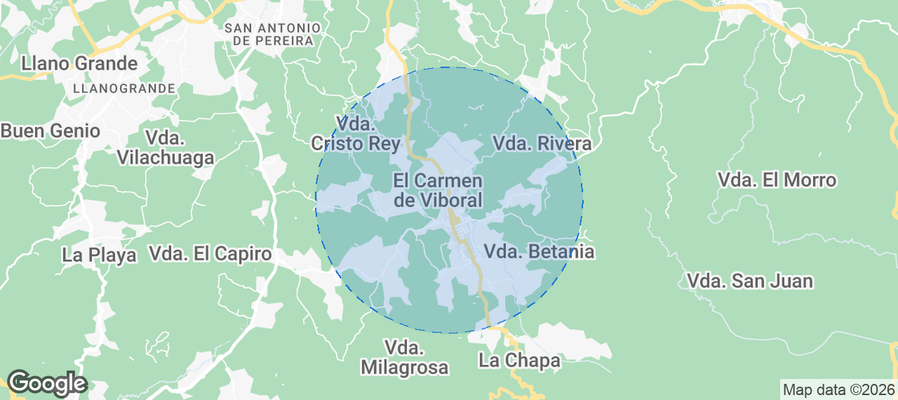 Carmen de Viboral Airbnb map
